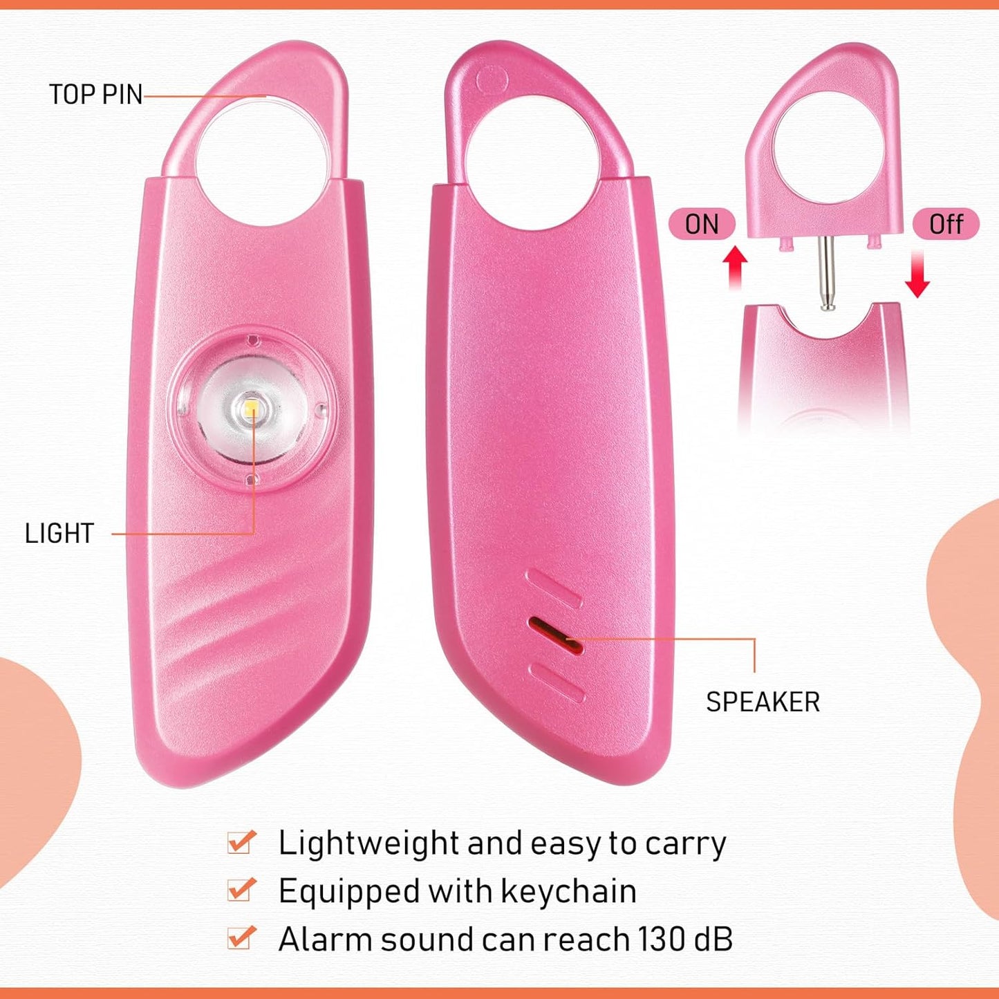 -IAlarm- Body Alarm Model Y + Free Emergency Escape Tool