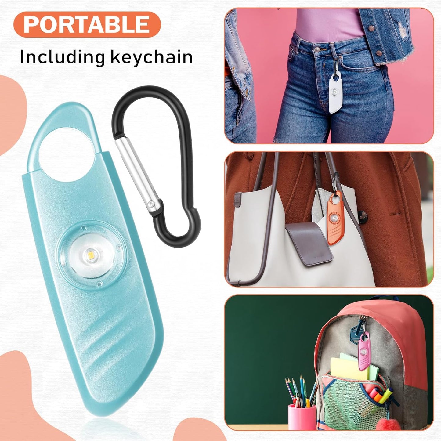 -IAlarm- Body Alarm Model Y + Free Emergency Escape Tool